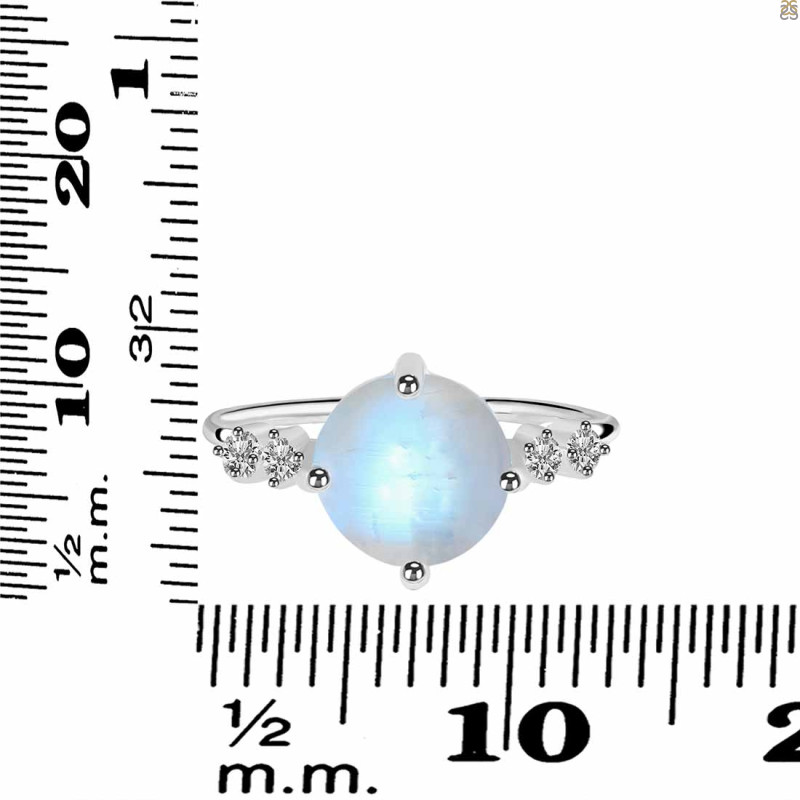 Moonstone & White Topaz Ring RBM-RDR-3193.