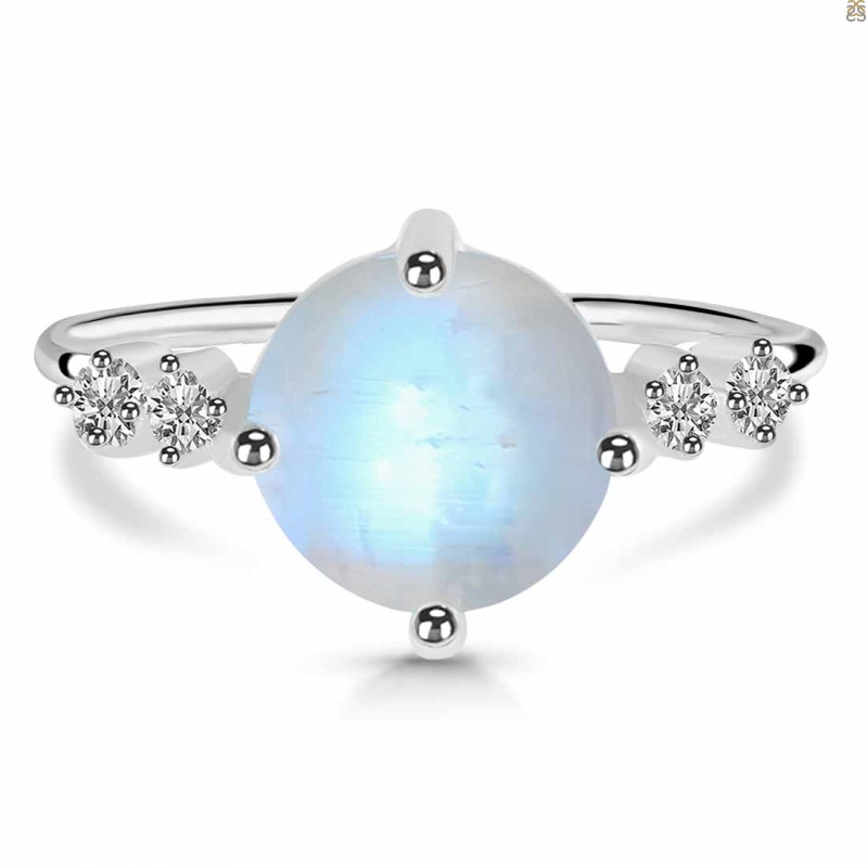 Moonstone & White Topaz Ring RBM-RDR-3193.