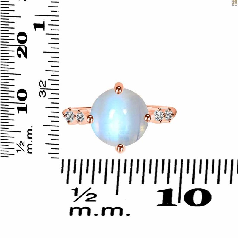 Moonstone & White Topaz Ring RBM-RDR-3194.