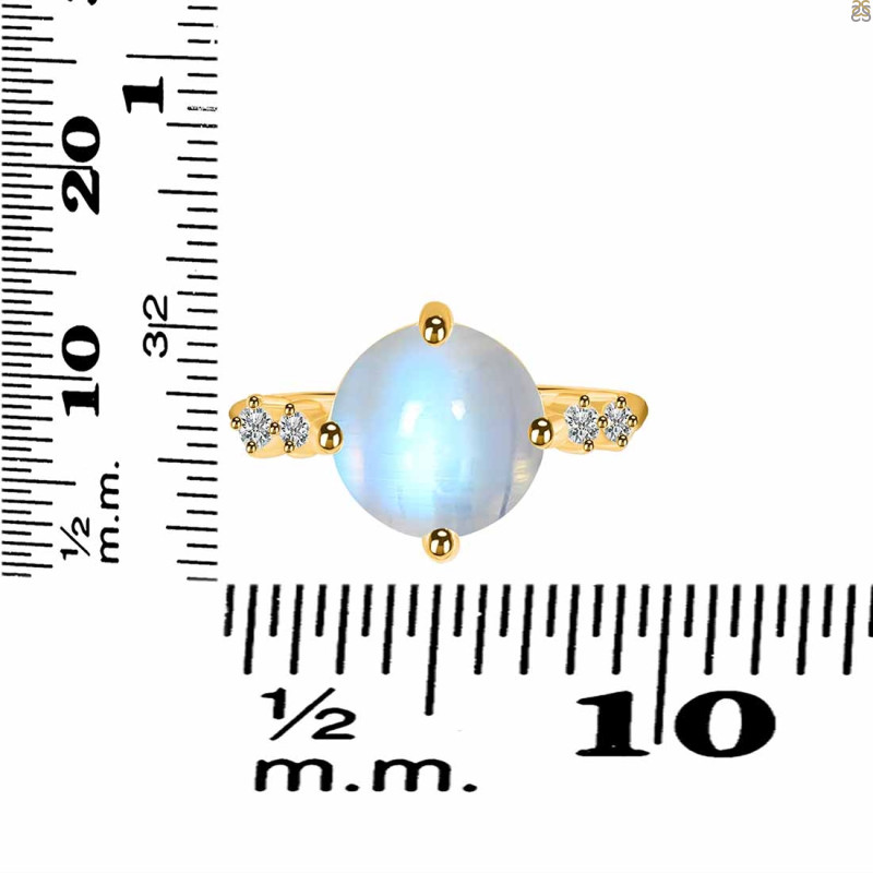Moonstone & White Topaz Ring RBM-RDR-3194.