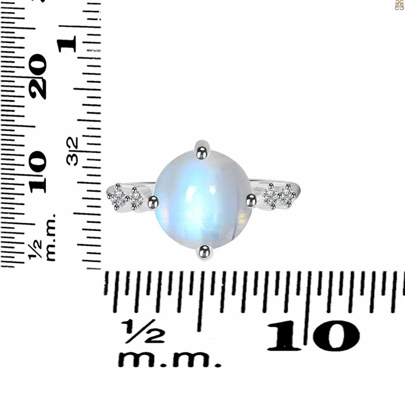 Moonstone & White Topaz Ring RBM-RDR-3194.