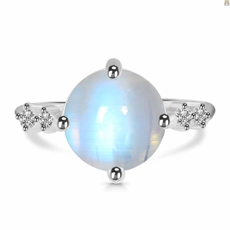 Moonstone & White Topaz Ring RBM-RDR-3194.