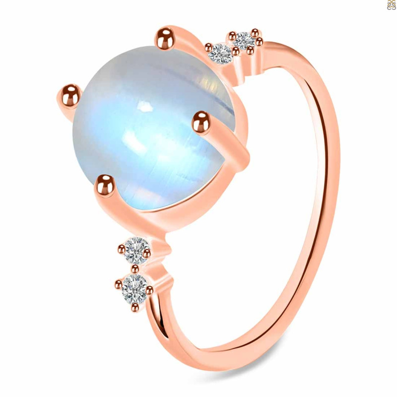 Moonstone & White Topaz Ring RBM-RDR-3194.
