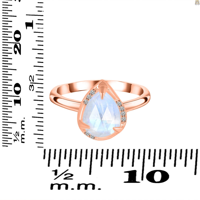 Moonstone & White Topaz Ring RBM-RDR-3236-CUT.