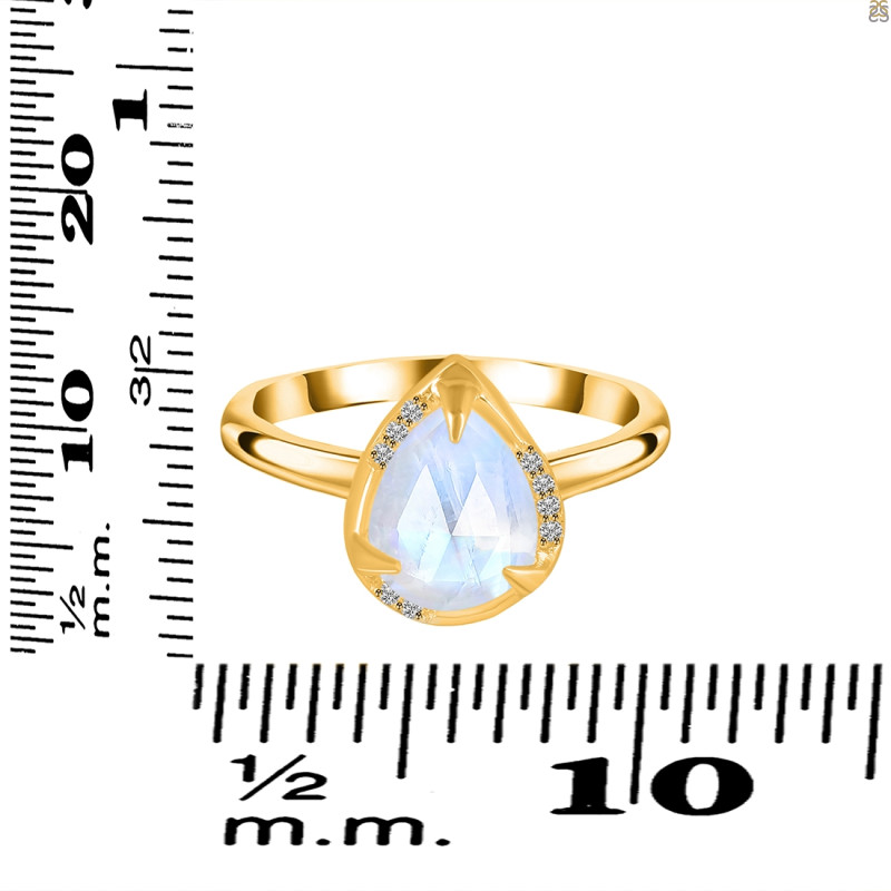 Moonstone & White Topaz Ring RBM-RDR-3236-CUT.