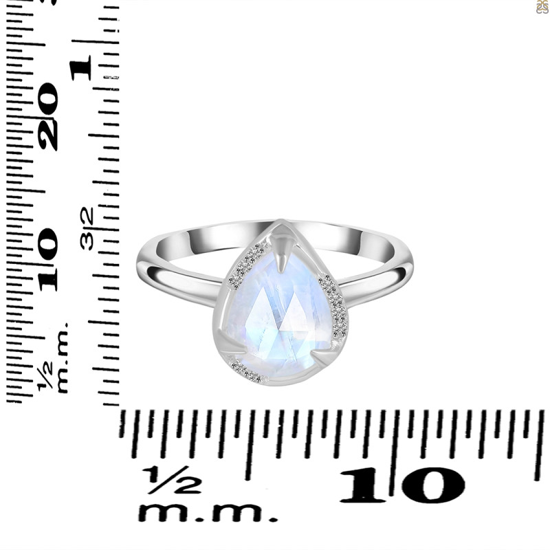 Moonstone & White Topaz Ring RBM-RDR-3236-CUT.