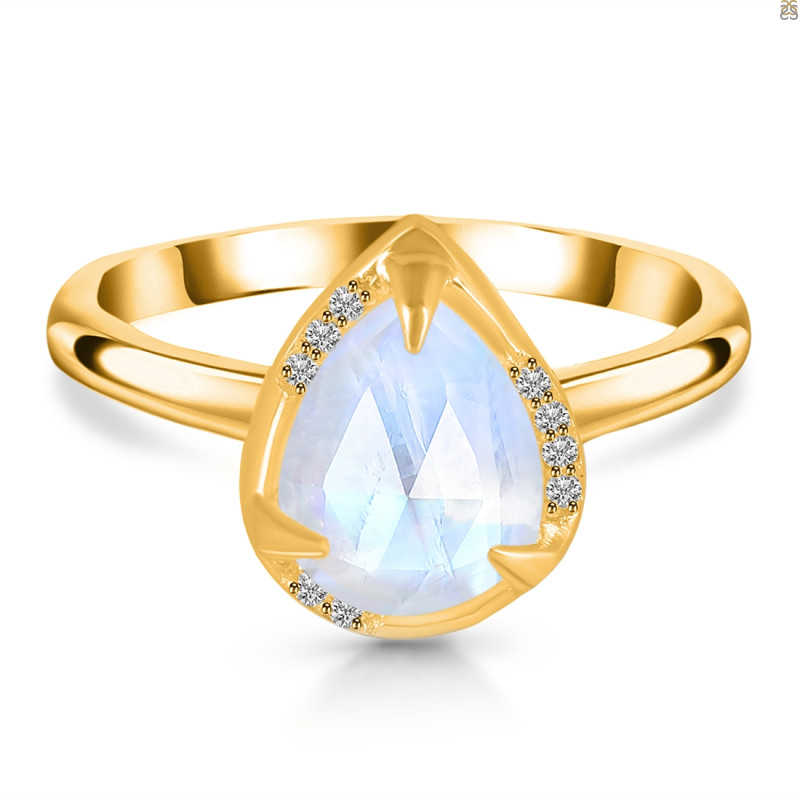 Moonstone & White Topaz Ring RBM-RDR-3236-CUT.