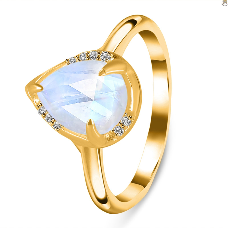 Moonstone & White Topaz Ring RBM-RDR-3236-CUT.