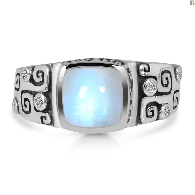 Moonstone & White Topaz Ring RBM-RDR-328.