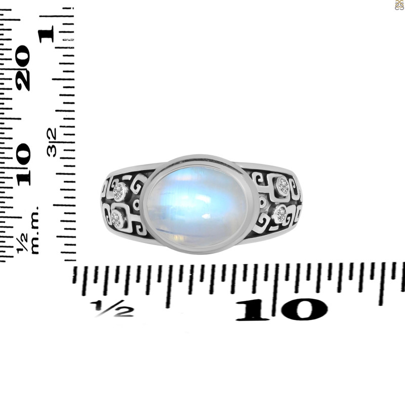 Moonstone & White Topaz Ring RBM-RDR-329.