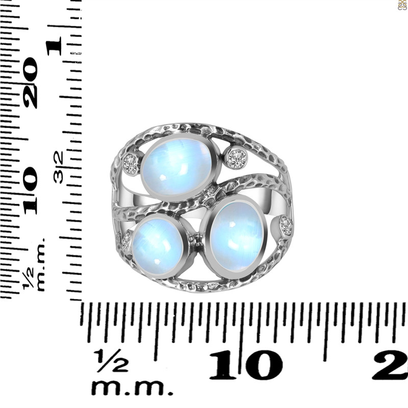 Moonstone & White Topaz Ring RBM-RDR-337.