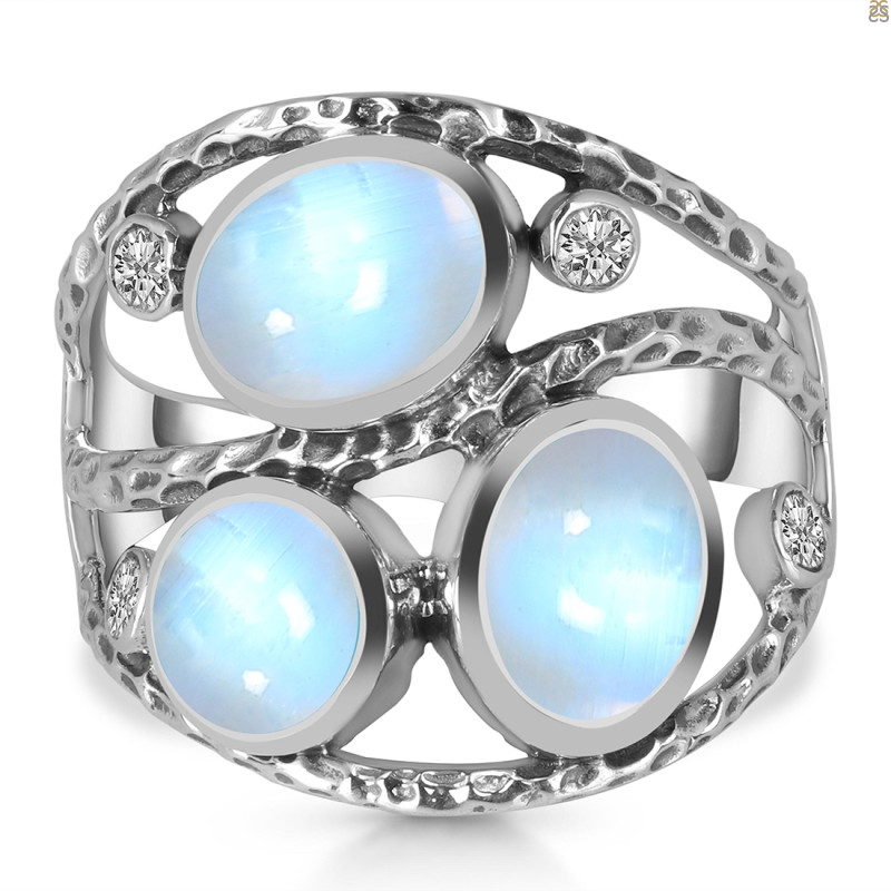 Moonstone & White Topaz Ring RBM-RDR-337.