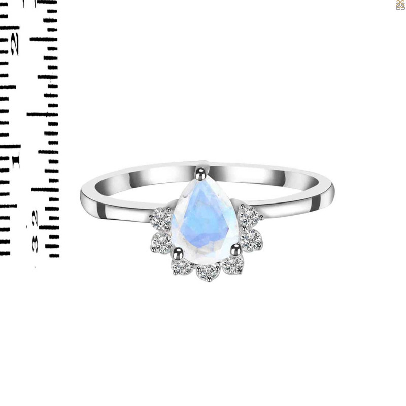 Moonstone & White Topaz Ring RBM-RDR-436.