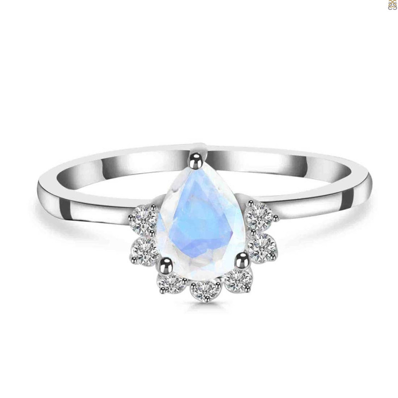 Moonstone & White Topaz Ring RBM-RDR-436.