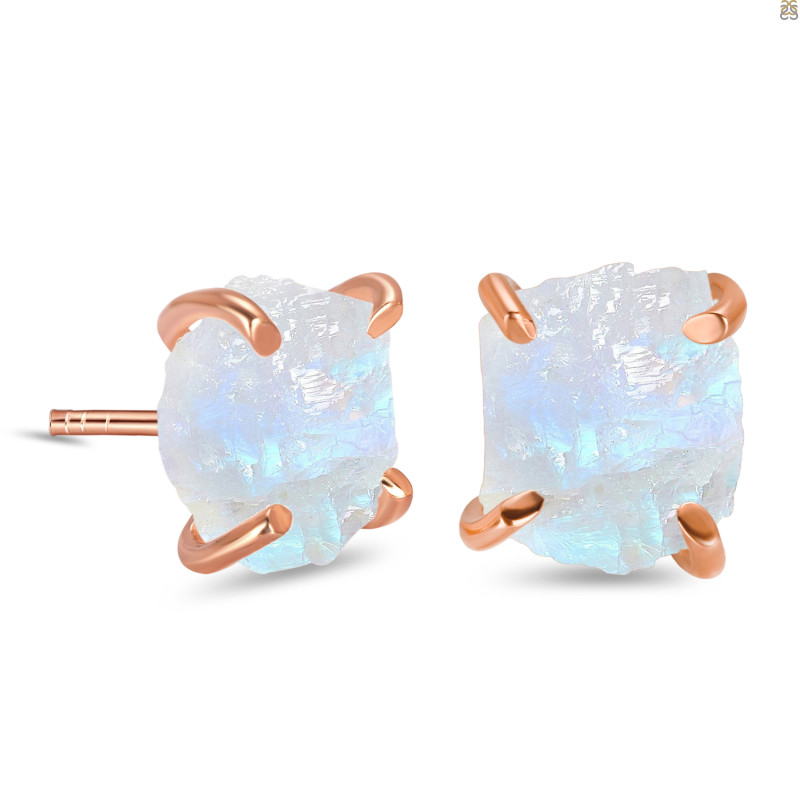 Moonstone Raw Crystal Stud Earring RBM-RE-350.