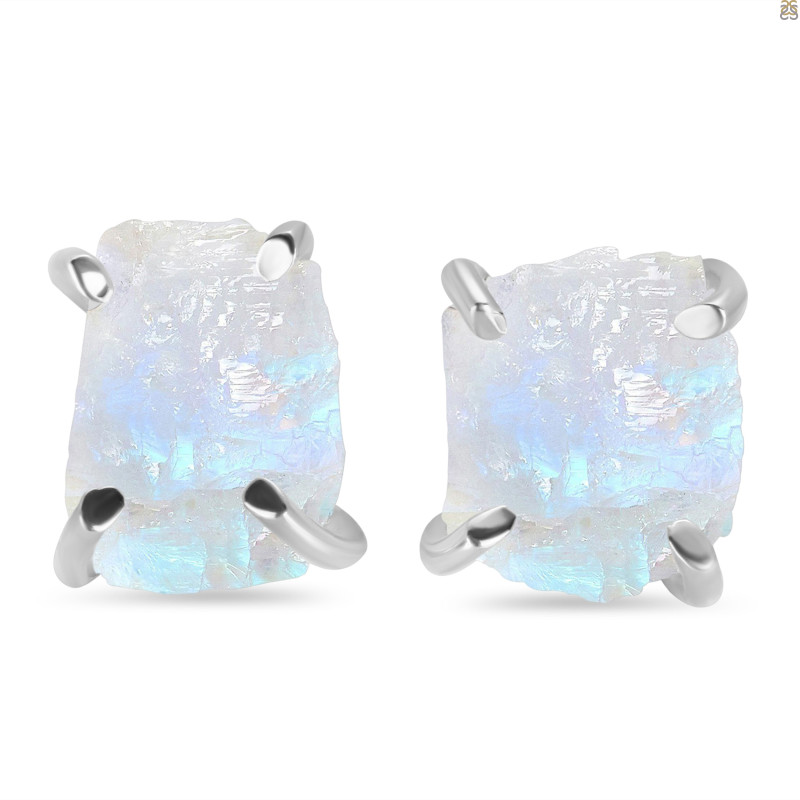 Moonstone Raw Crystal Stud Earring RBM-RE-350.