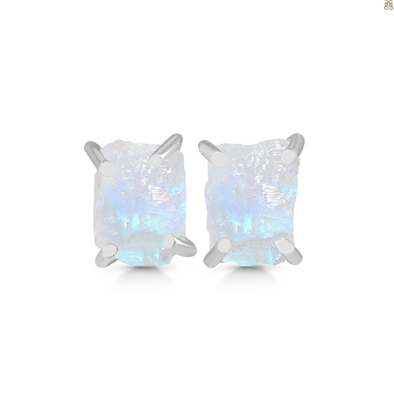 Moonstone Raw Crystal Stud Earring RBM-RE-397.