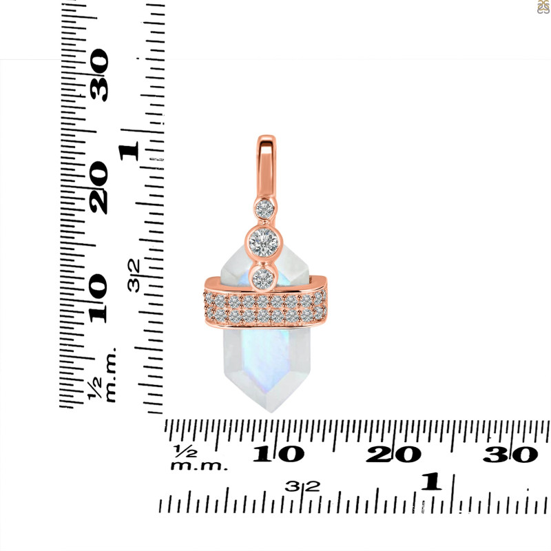 Moonstone & White Topaz Necklace RBM-RN-91.
