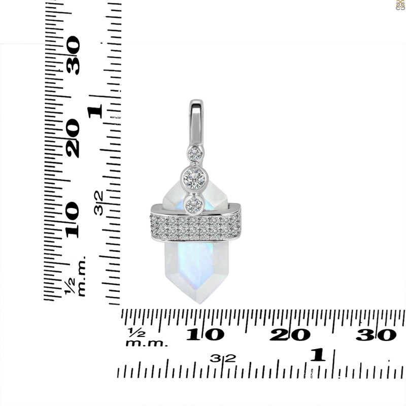 Moonstone & White Topaz Necklace RBM-RN-91.