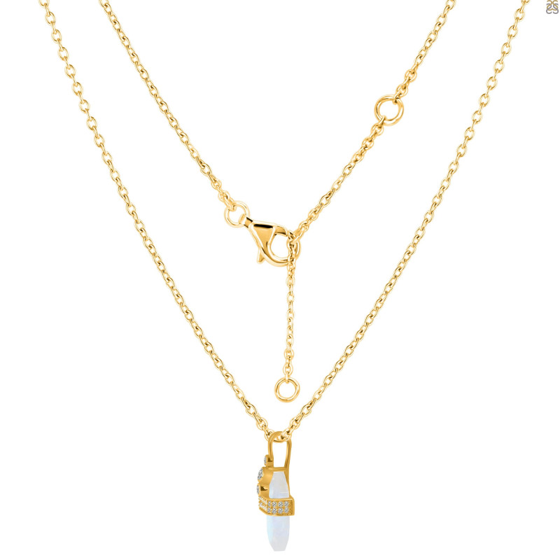 Moonstone & White Topaz Necklace RBM-RN-91.
