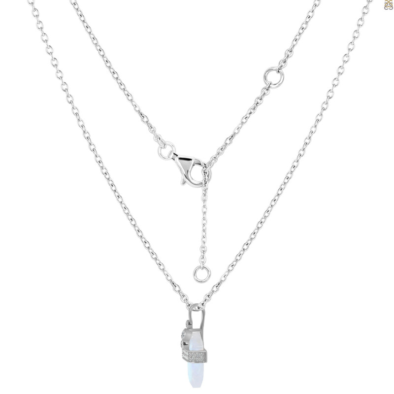 Moonstone & White Topaz Necklace