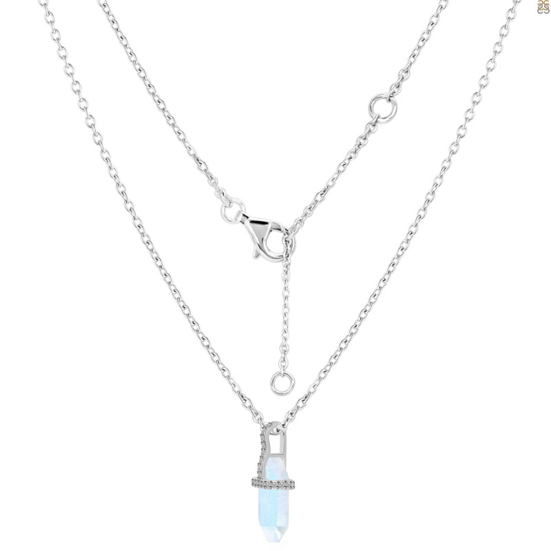 Moonstone & White Topaz Necklace