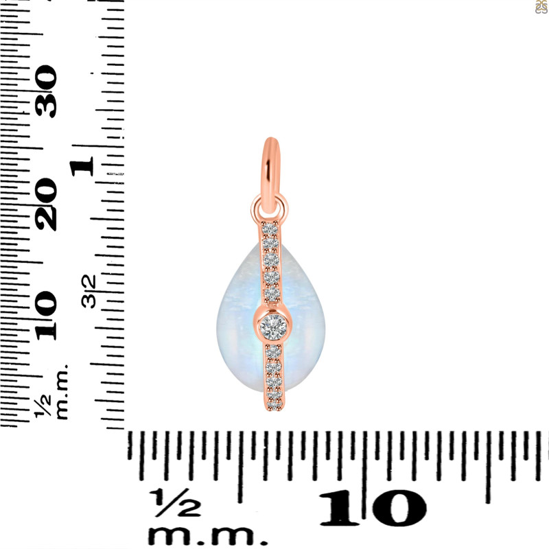 Moonstone & White Topaz Necklace RBM-RN-93.