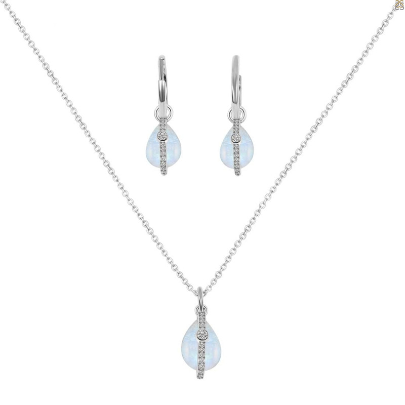 Moonstone Jewelry Set RBM-RN-93-RDE-1198.