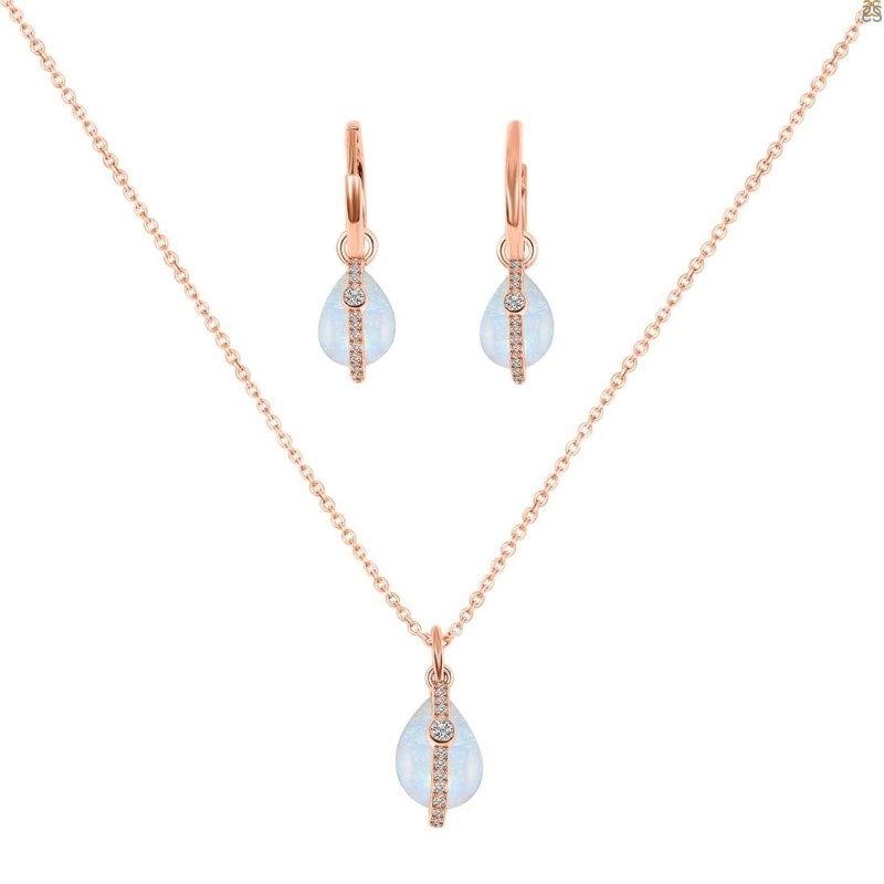 Moonstone Jewelry Set RBM-RN-93-RDE-1198.