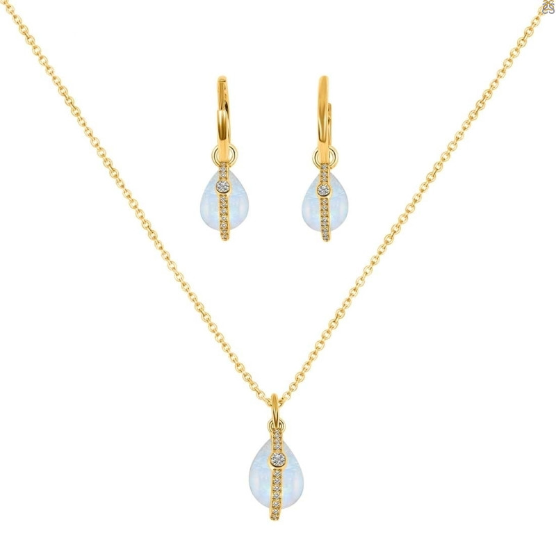 Moonstone Jewelry Set RBM-RN-93-RDE-1198.
