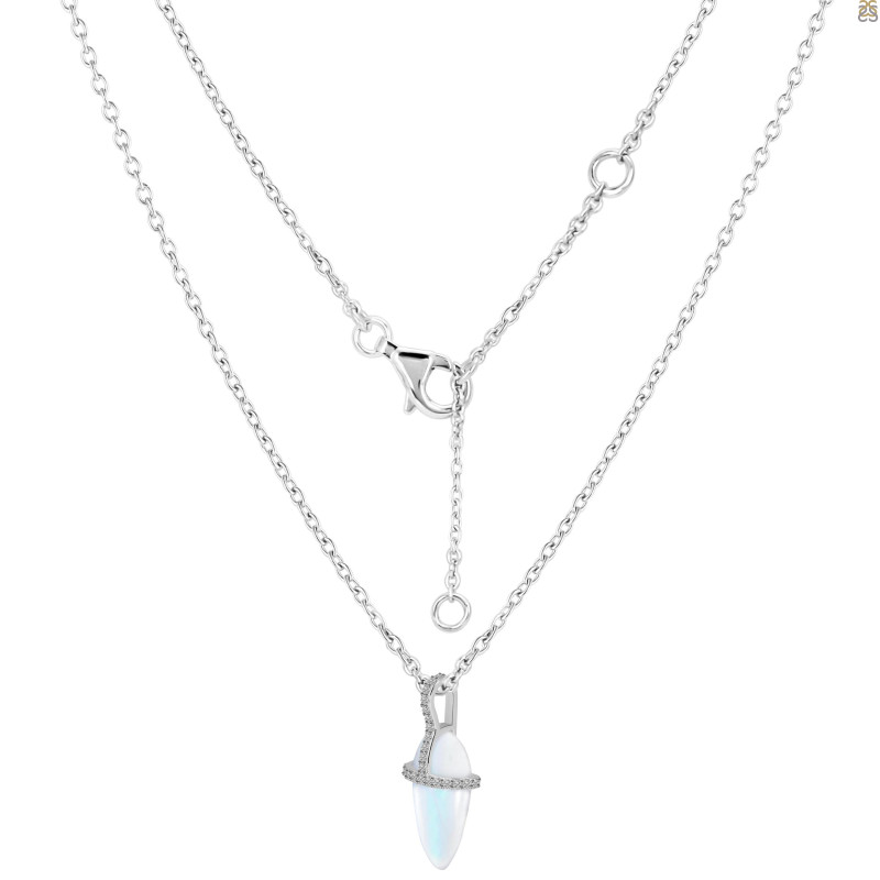 Moonstone & White Topaz Necklace