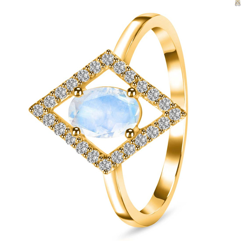 Moonstone & White Topaz Ring RBM-RR-134.