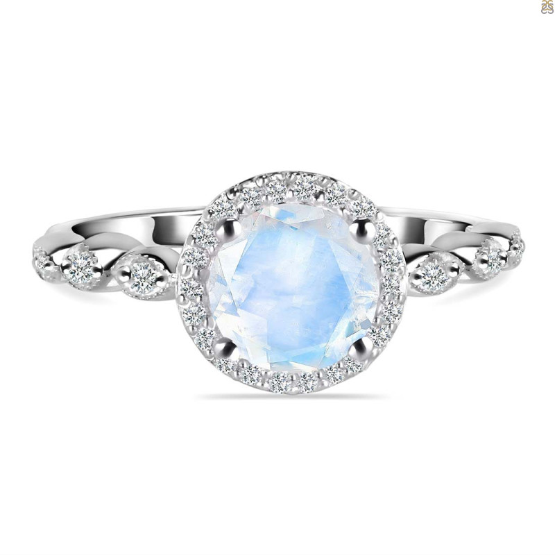Moonstone & White Topaz Ring RBM-RR-267.