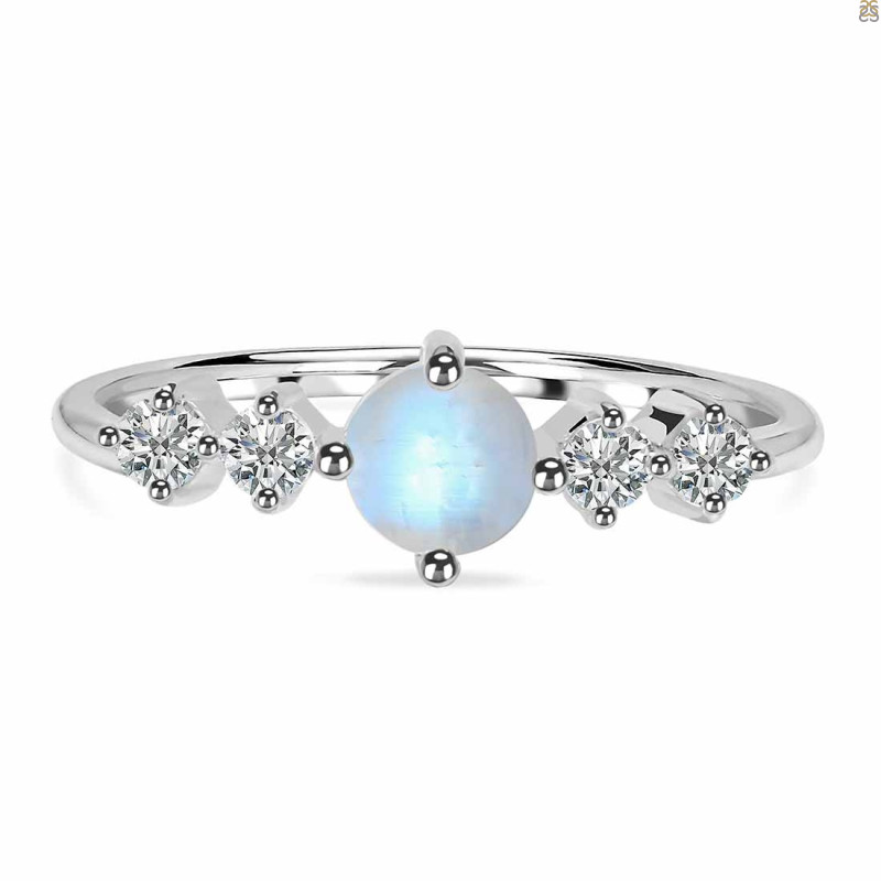 Moonstone & White Topaz Ring RBM-RR-278.
