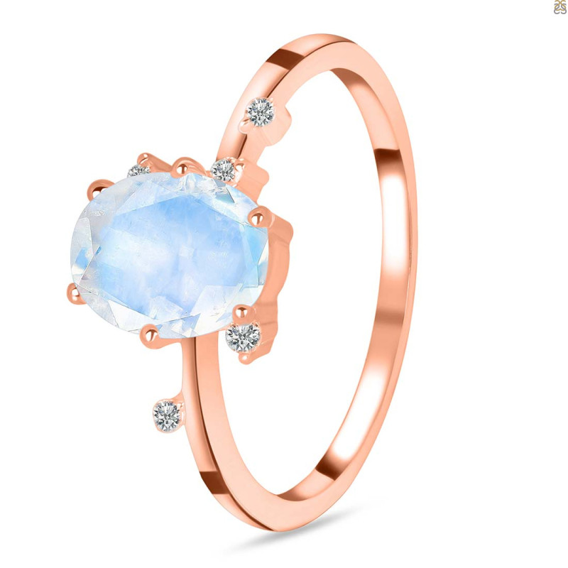 Moonstone & White Topaz Ring RBM-RR-318.