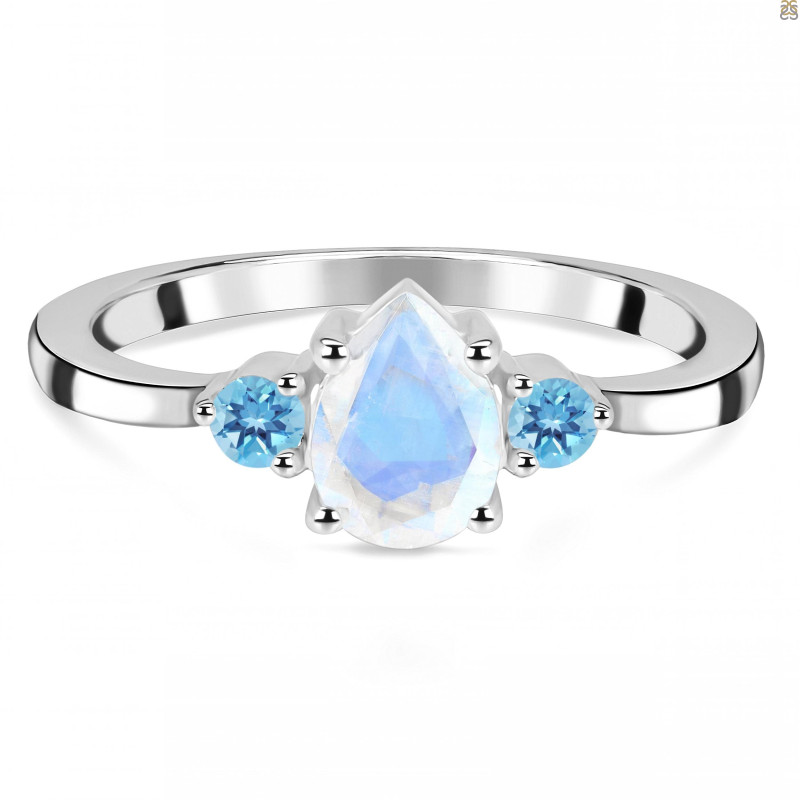 Moonstone & Blue Topaz Ring RBM-RR-335-BTZ.