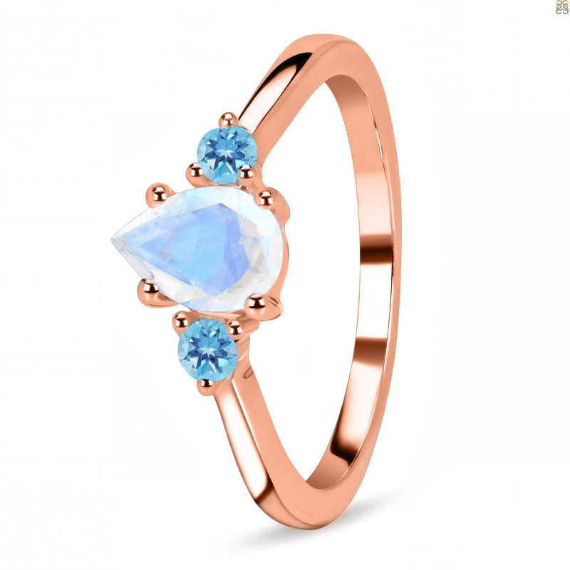 Moonstone & Blue Topaz Ring RBM-RR-335-BTZ.
