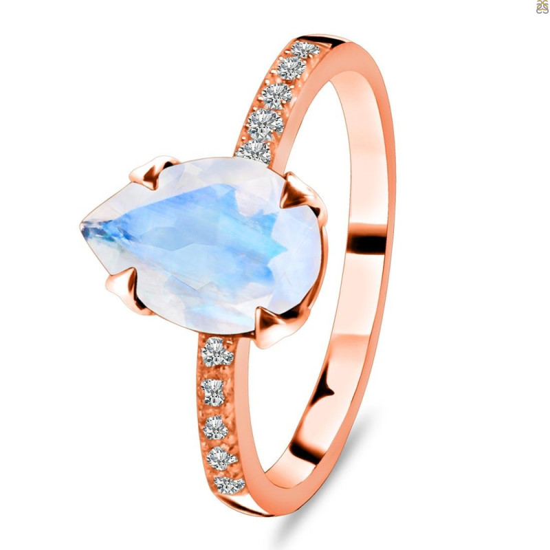 Moonstone & White Topaz Ring RBM-RR-344A.