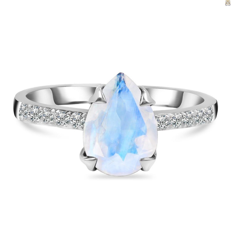 Moonstone & White Topaz Ring RBM-RR-344A.
