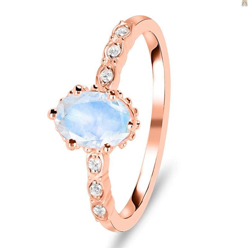 Moonstone & White Topaz Ring RBM-RR-35.