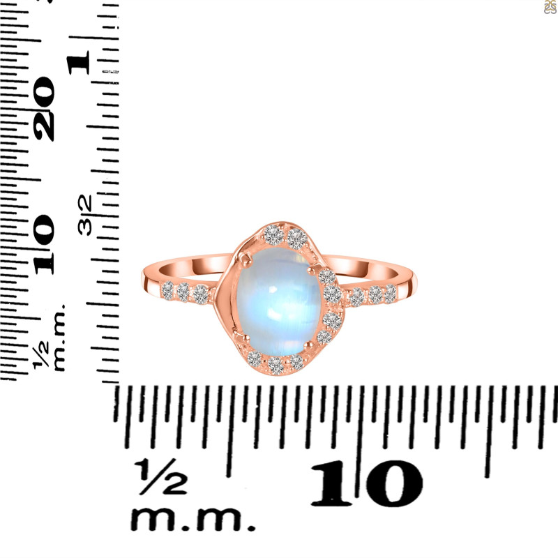 Moonstone & White Topaz Ring RBM-RR-359.