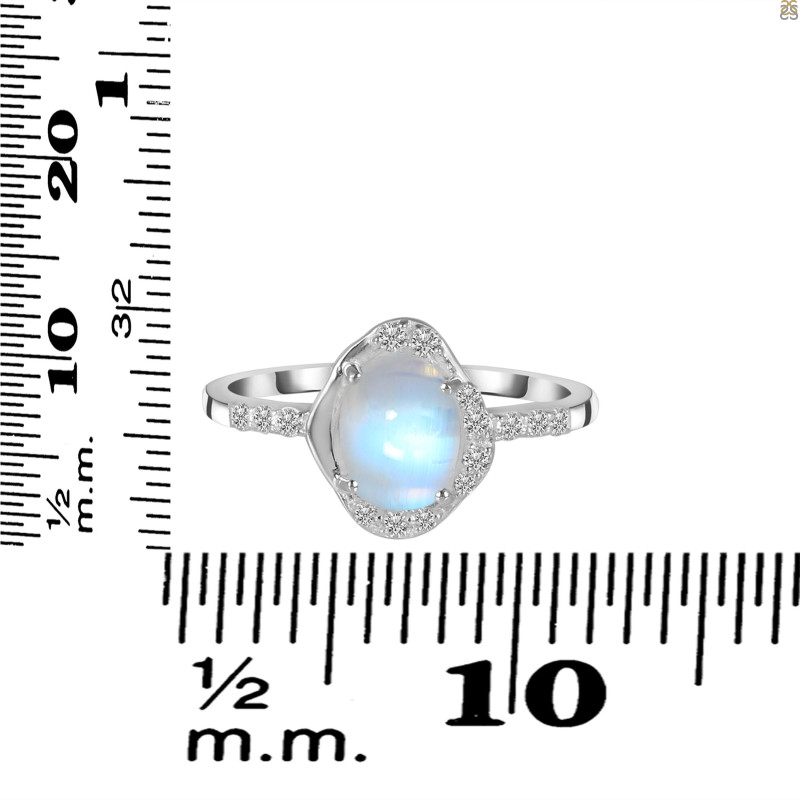Moonstone & White Topaz Ring RBM-RR-359.