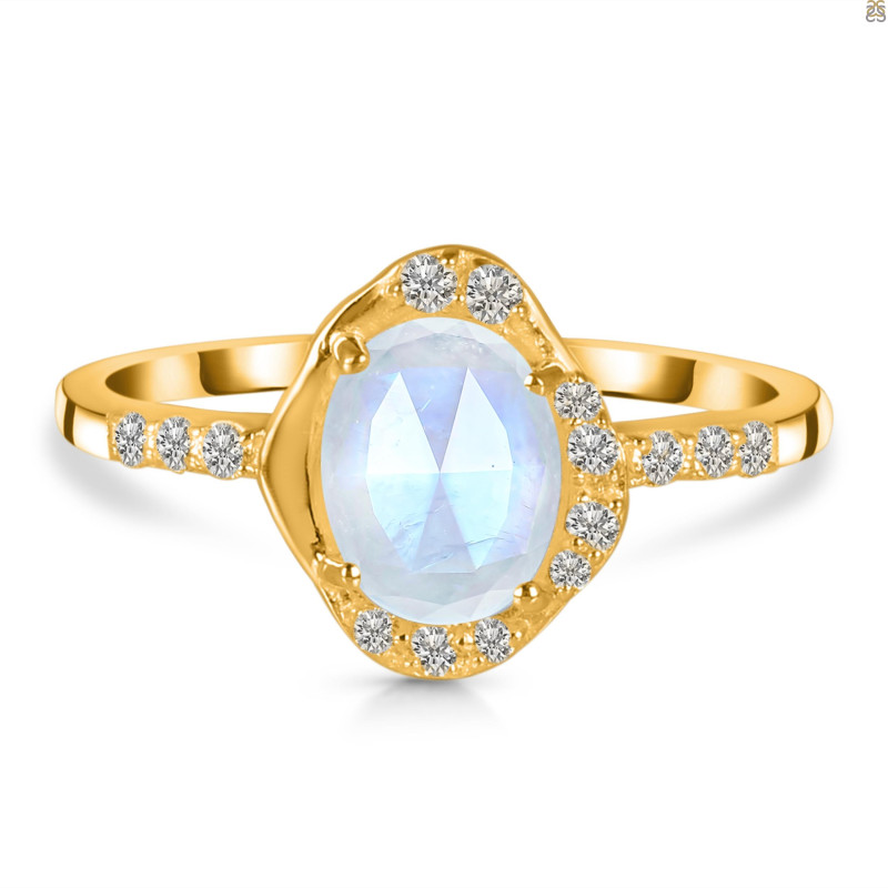 Moonstone & White Topaz Ring RBM-RR-359-ROSECUT.