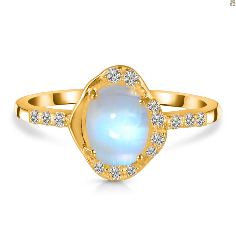 Moonstone & White Topaz Ring RBM-RR-359.