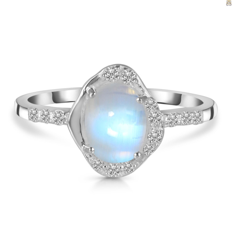 Moonstone & White Topaz Ring RBM-RR-359.