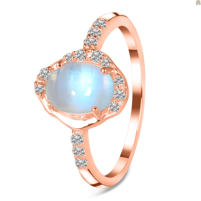 Moonstone & White Topaz Ring RBM-RR-359.