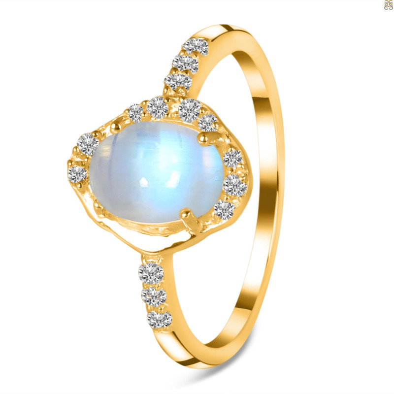 Moonstone & White Topaz Ring RBM-RR-359.
