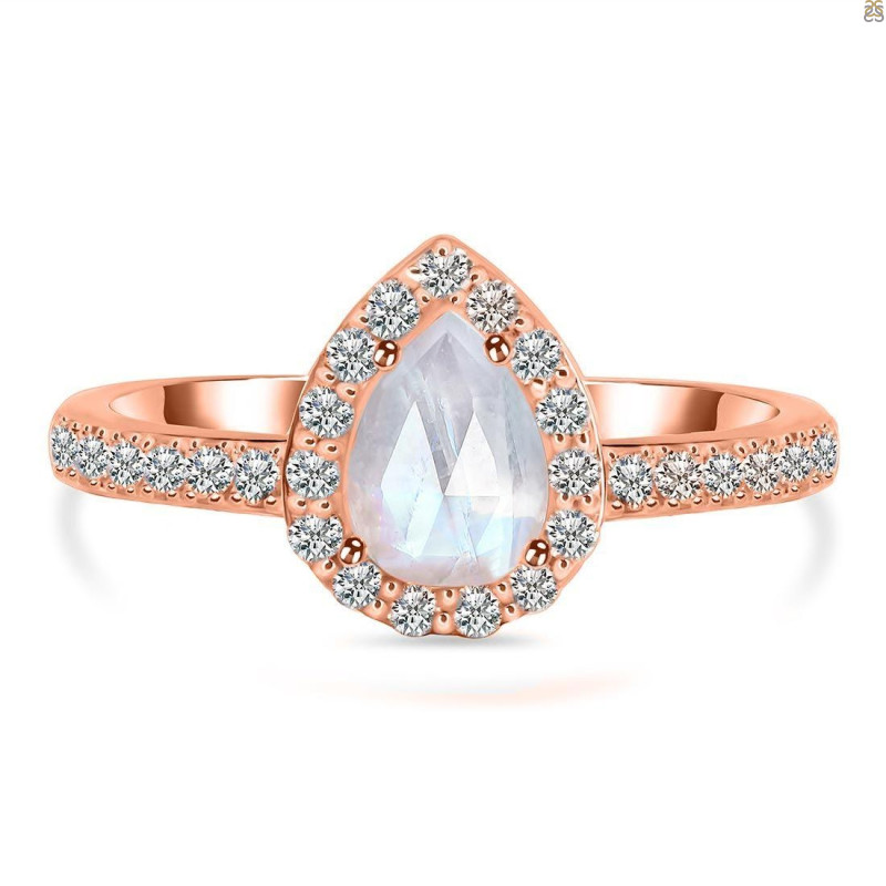Moonstone & White Topaz Ring RBM-RR-40-ROSECUT.
