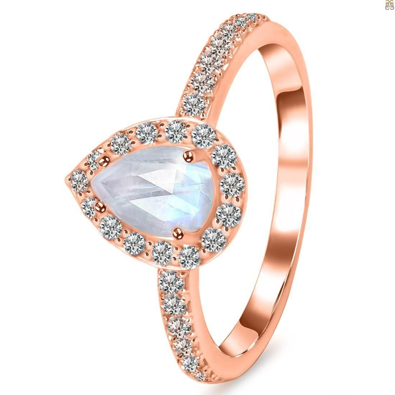 Moonstone & White Topaz Ring RBM-RR-40-ROSECUT.