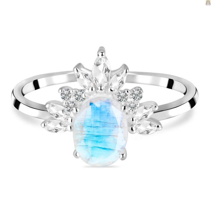 Moonstone & White Topaz Ring RBM-RR-405.